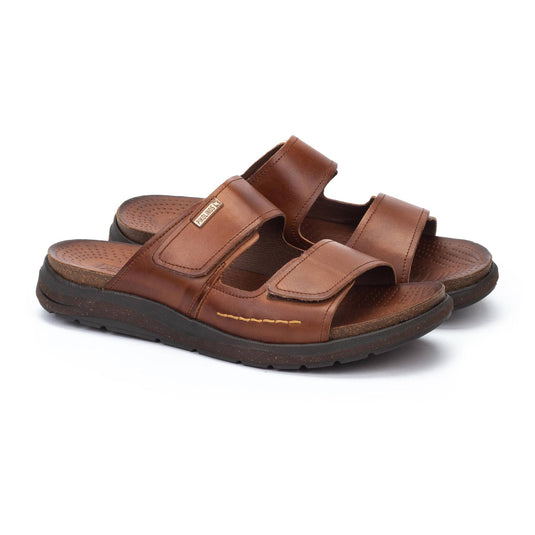 Pikolinos Men's NIJAR flat with hook-and-loop closure sandals Cuero