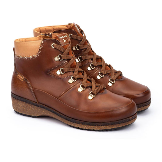 Pikolinos women's GRANADA W0W-8676 lace and zip fastening ankle boots Cuero