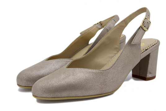 Piesanto Women's Dress Shoe 220230 Pump Mink Metal Suede