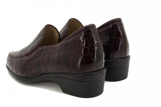 Piesanto Women's Slip On 215610 Wine Patent Crocco