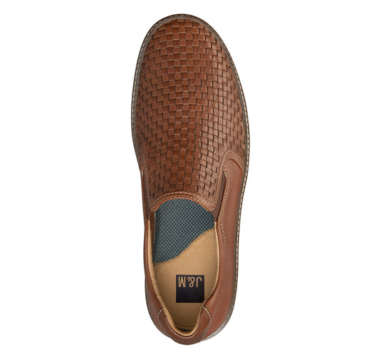 Johnston Murphy McGuffey Woven Slip-On Tan