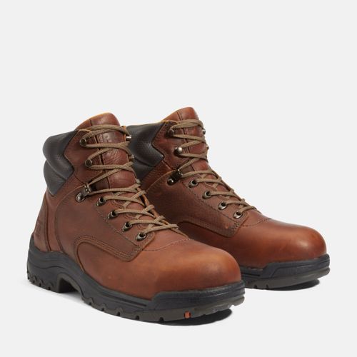 Timberland Men's Titan 6" Safety Toe Boot Coffee Full Grain