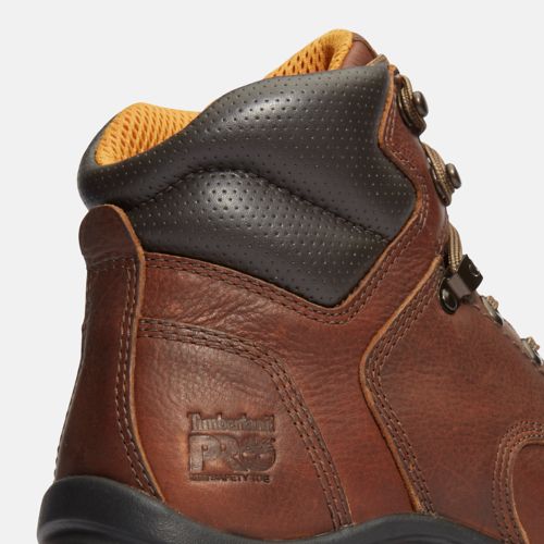 Timberland Men's Titan 6" Safety Toe Boot Coffee Full Grain