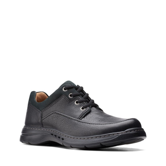 Clarks Men's Un Brawley Lace Black Leather