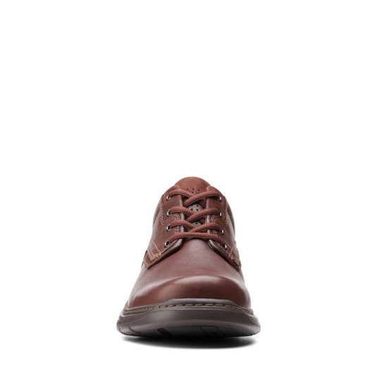 Clarks Un Brawley Pace Mahogany Leather