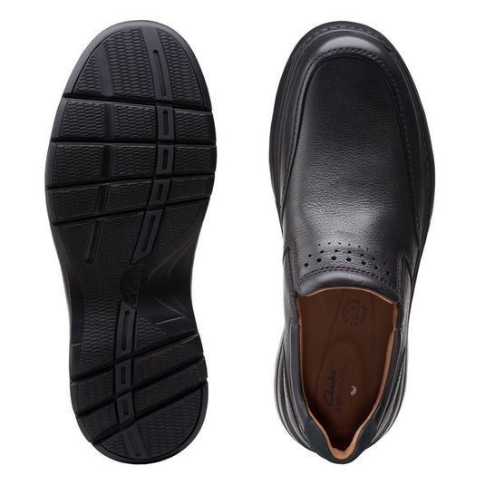 Clarks Un Brawley Step Black Leather