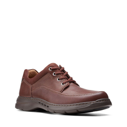 Clarks Un Brawley Lace Mahogany Leather