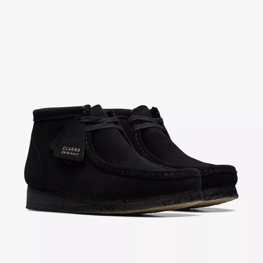 Clarks Men's Wallabee Boot Black Suede