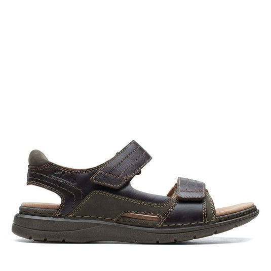 Clarks Men's Nature Trek Sandals Mahogany Combi