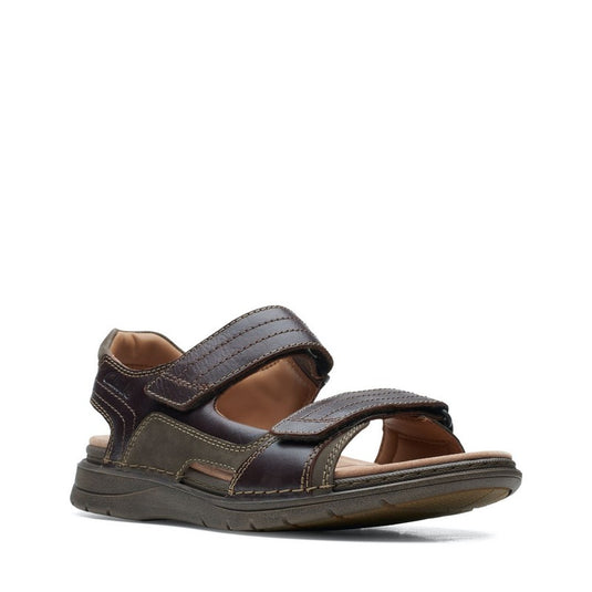 Clarks Men's Nature Trek Sandals Mahogany Combi