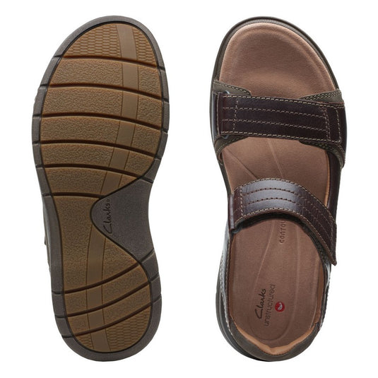 Clarks Men's Nature Trek Sandals Mahogany Combi