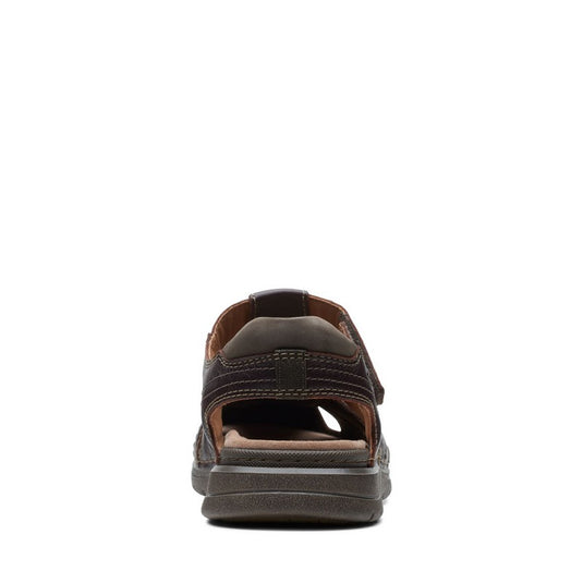 Clarks Men's Nature Limit Sandals Mahogany Leather