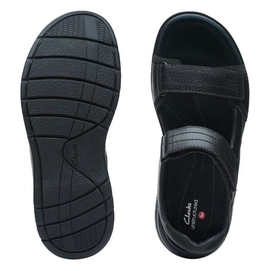 Clarks Men's Nature Trek Sandals Black Nubuck