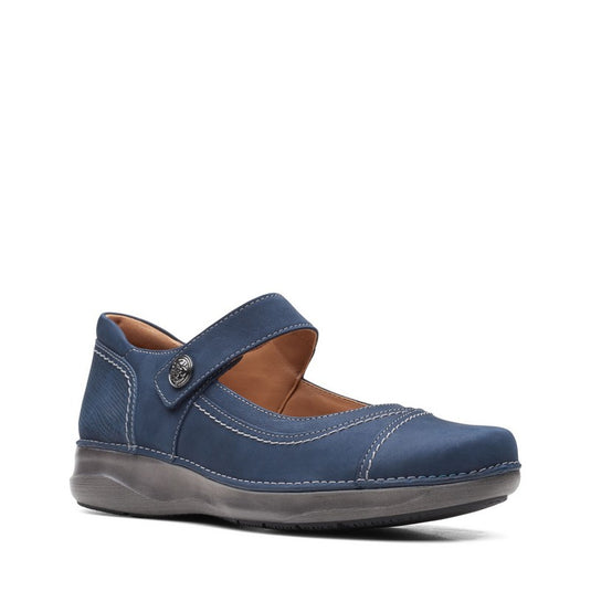 Clarks Women's Appley Walk Navy Nubuck