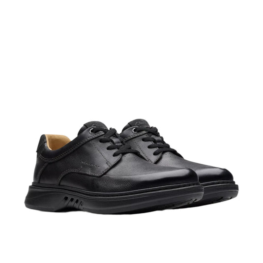 Clarks Men's Un Briley Lace Shoes Black Leather