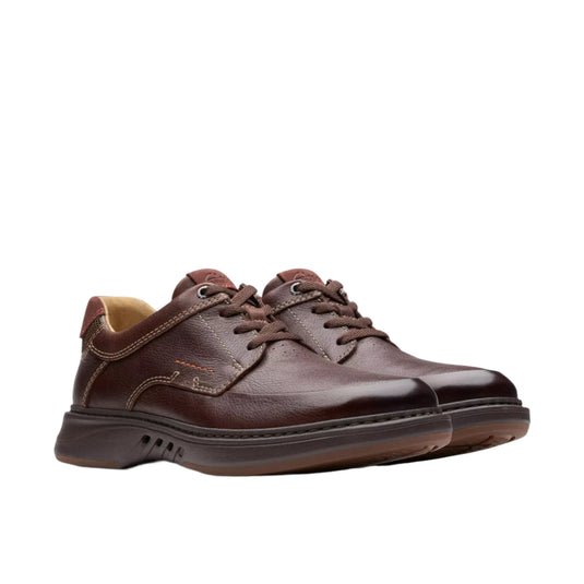 Clarks Men's Un Briley Lace Shoes Mahogany Leather