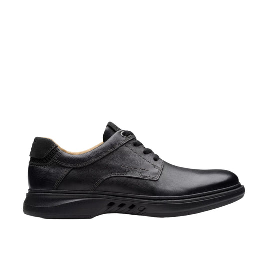 Clarks Men's Un Briley Pace Shoes Black Leather