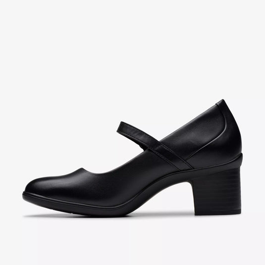 Clarks Women's Shaya Jane Dress Shoe Black Leather