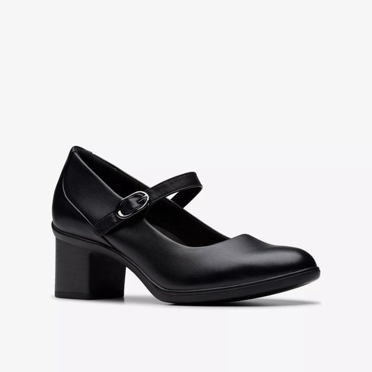 Clarks Women's Shaya Jane Dress Shoe Black Leather