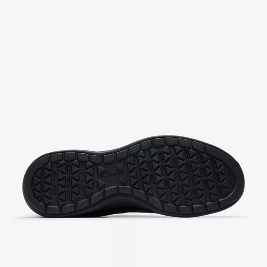 Clarks Men's Mullan Step Dress Shoe Black Leather