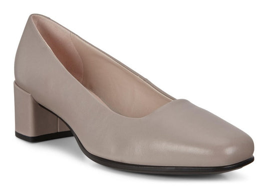 Ecco Women's Shape 35 Squared Pump Grey Rose Leather