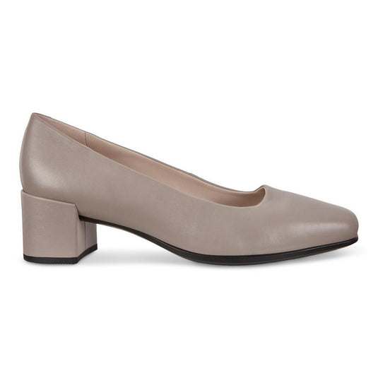 Ecco Women's Shape 35 Squared Pump Grey Rose Leather