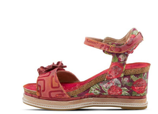 Spring Step L'Artiste Women's Vienrose-Fleur Sandals Red Multi