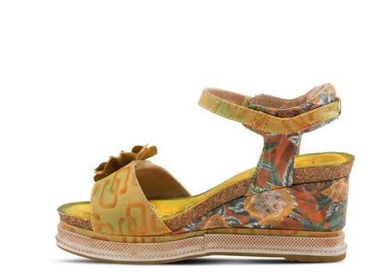 Spring Step L'Artiste Women's Vienrose-Fleur Sandals Yellow Multi