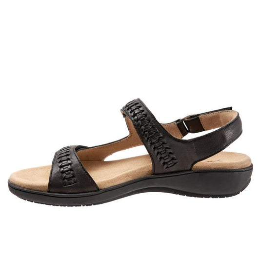 Trotters Women's Romi Woven Sandals Black