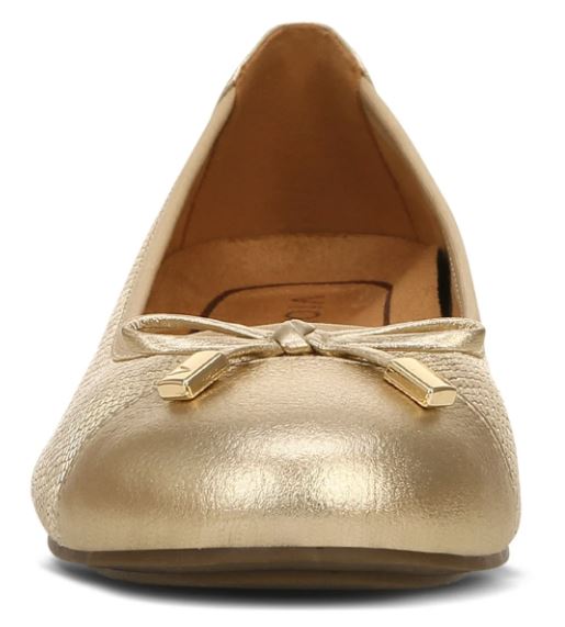 Vionic Women's Minna Ballet Flat Gold