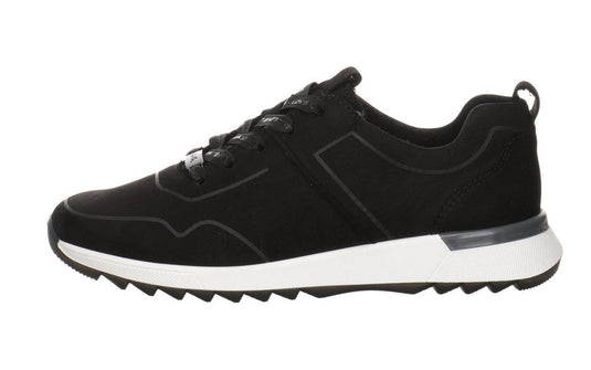 Ara Venice Side Zip GORETEX Sneaker - Black Leather