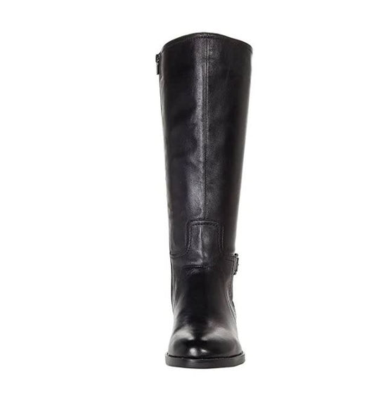 David Tate Women's Lasso Wide Calf Boot Black Leather