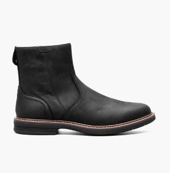 Florsheim Men's Norwalk Plain Toe Side Zip Boot Black - Free Socks