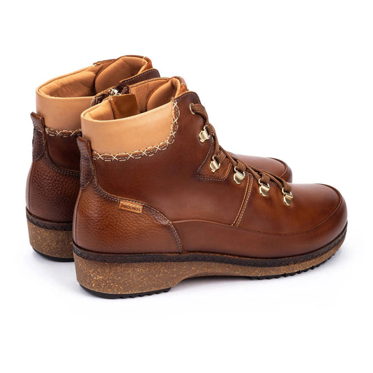 Pikolinos women's GRANADA W0W-8676 lace and zip fastening ankle boots Cuero