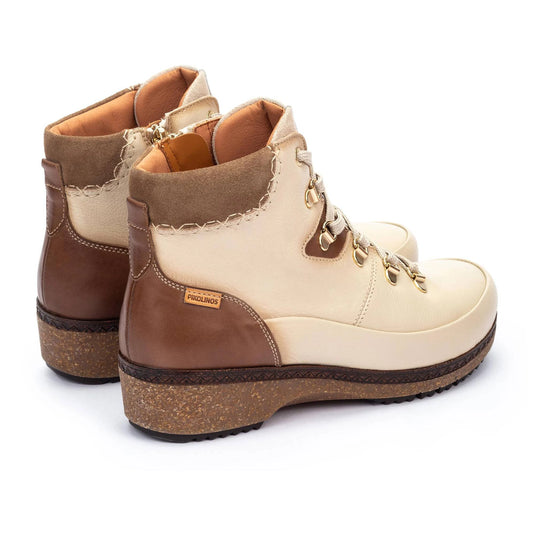 Pikolinos women's GRANADA W0W-8676 lace and zip fastening ankle boots  Marfil