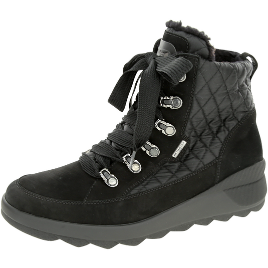 Waldlaufer Women's Valley H-Jasmin Boot Black Nubuck Multi