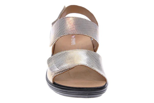 Revere Women's Como Back Strap Sandals Metallic Interest