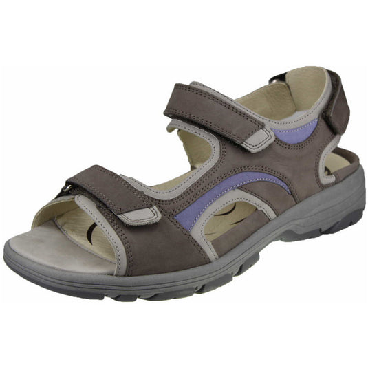 Waldlaufer Women's Herki Sandal Lavander Stein Stone