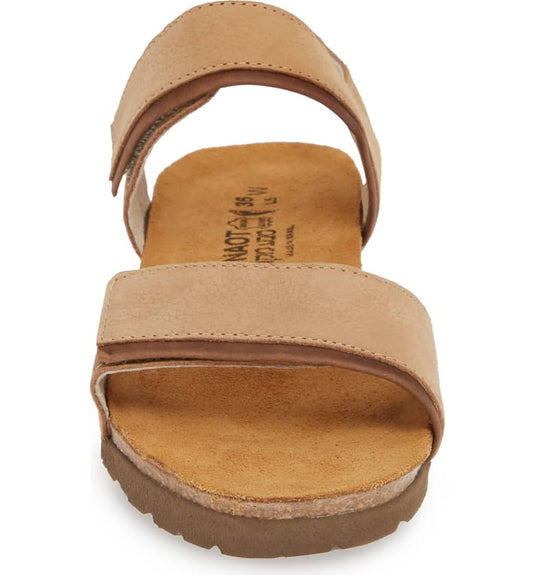 Naot Women's Aisha Sandals Nude Nubuck/Saddle Brown Leather