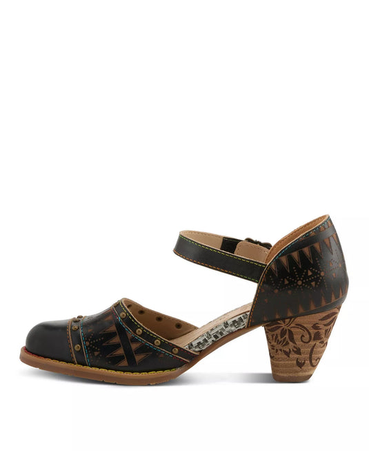 Spring Step L'Artiste Women's Niobella Mary Jane with Hand-Painted Leather Black