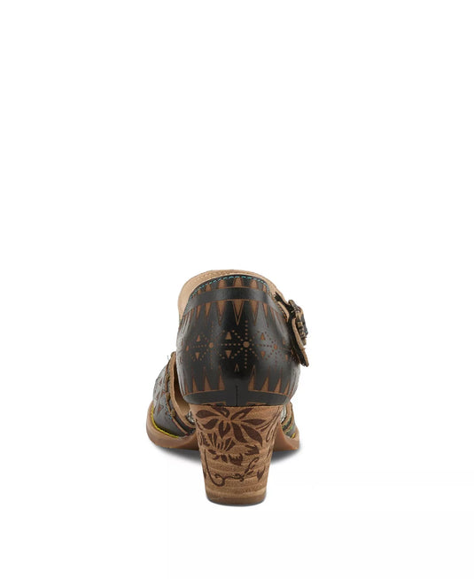 Spring Step L'Artiste Women's Niobella Mary Jane with Hand-Painted Leather Black