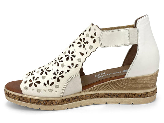 Remonte Women's Jerilyn 056 Platform Wedge Sandal Off White