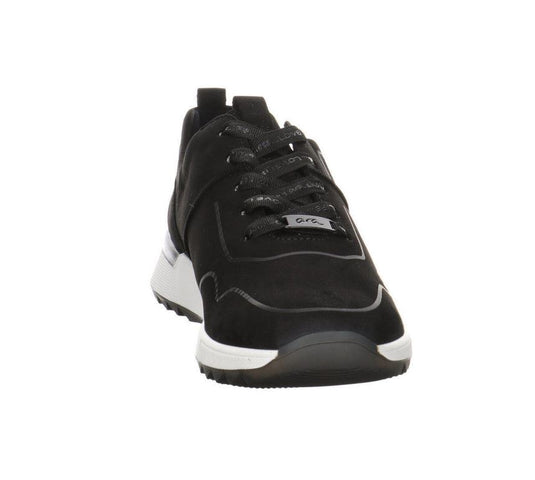 Ara Venice Side Zip GORETEX Sneaker - Black Leather