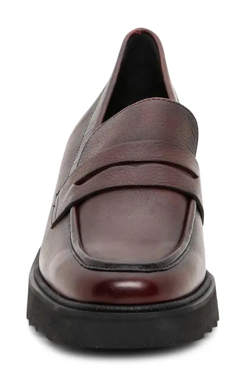 Ara Women's Paris Platform Penny Loafer Burgundy