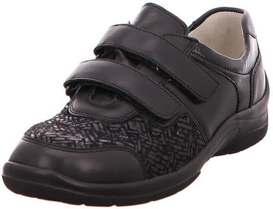 Waldlaufer Women's Hesna  slipper comfort shoe Black