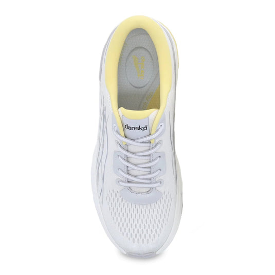 Dansko Women's Pace Wide White Yellow Mesh