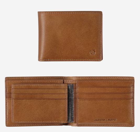 Johnston & Murphy Men's Rhodes 2-in-1 Billfold Wallet Tan