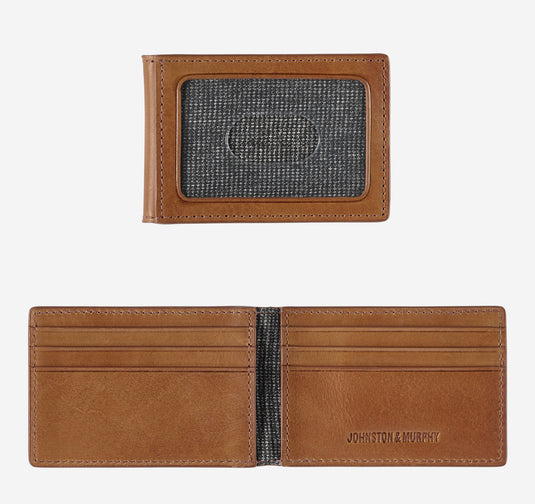 Johnston & Murphy Men's Rhodes 2-in-1 Billfold Wallet Tan