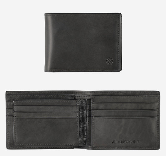 Johnston & Murphy Men's Rhodes 2-in-1 Billfold Wallet Black