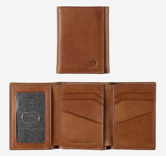 Johnston & Murphy Rhodes Trifold Wallet Tan